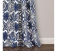 Lush Decor Marvel Room Darkening Window Curtain Panel Pair, 52" W x 95" L, Navy