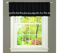 Lush Decor Night Sky Window Curtain Single Panel, Faux Silk, Black & Gray, 84" W x 18" L (Pack of 1)