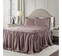 Lush Decor Ravello Pintuck, Polyester, Woodrose, King