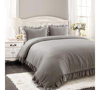Lush Decor Reyna, Polyester, Gray, Queen