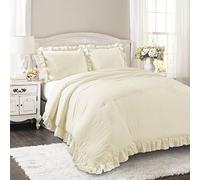 Lush Decor Reyna, Polyester, Ivory, Queen