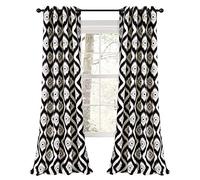 Lush Decor Room Darkening Window Curtain Panel Pair, Black, 84" x 52"