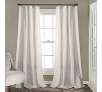 Lush Decor Rosalie Window Curtain Panel Pair, 84" x 54", White, 84" L