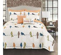 Lush Decor Rowley Birds, Polyester, Multicolor, King