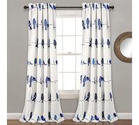 Lush Decor Rowley Birds, Polyester, Navy, 52" W x 84" L (Pack of 1)