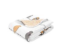 Lush Decor Rowley Birds Throw Blanket, 60" x 50", Yellow & Gray