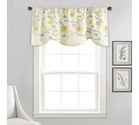 Lush Decor Royal Garden Window Curtain Valance, 18" L x 42" W, Yellow