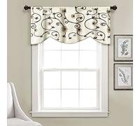 Lush Decor Royal Garden Window Curtain Valance, 18" x 42", Neutral
