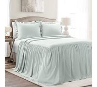 Lush Decor Ruffle Skirt Bedspread, Sea Salt, Queen