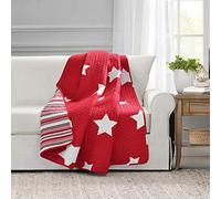 Lush Decor Star Throw Blanket, 50" x 60", Red
