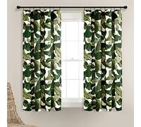 Lush Decor Tropical Paradise Window Curtain Panel Pair, 63" L x 52" W, Green