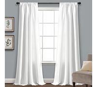 Lush Decor Venetian Window Curtain Panel (Single Panel), 95" L x 54" W, White
