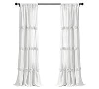 Lush Decor, White Darla Window Curtain Single Panel, 84" x 40" (16T005086)