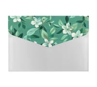 Lush Emerald Floral Expanding File Organizer, Multi-Pocket Accordion Folder, Document Storage and Office Supplies