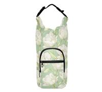 Lush Flower Pale Green Water Bottle Sling for Walking Adjustable Water Bottle Insulated Carrier Waterbottle Holder Fits 20/24/32/40 oz Bottles, Lush Flower Pale Green, 1 size, Claasic