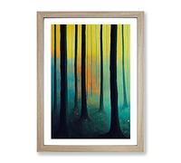 Lush Forest Framed Print | A3 Oak Framed Wall Art | Ready to Hang | Modern Landscape Picture | Living Room Bedroom Lounge Office