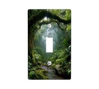 Lush Green Jungle Light Switch Cover Plates/Outlet Covers, Tropical Rainforest for Home Décor, Thermoplastic Wall Plates, Standard Size Single Toggle
