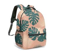 Lush Green Leaf 16 Inch Backpack All Over Print Tropical Jungle School Bag Vibrant Foliage Botanical Student Rucksack (08)