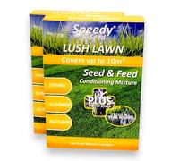 Lush Lawns Seed and Feed Conditioning Mixture Pack of 2 Covers 10m² Fast Growing Grass Seed