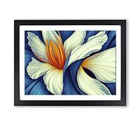 Lush Modern Flower Art H1022 Framed Print for Living Room Bedroom Home Office Décor, Wall Art Picture Ready to Hang, Black A4 Frame (34 x 25 cm)