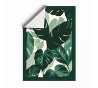 Lush Monstera Leaves Botanical Unframed Wall Art Print A4 (29.7×21cm), Wall Decor for Living Room, Bedroom, Office & Home, Art Gift