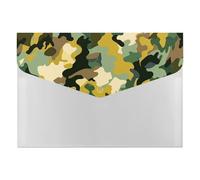 Lush Olive Bellow Camo Expanding File Organizer, Multi-Pocket Accordion Folder, Document Storage and Office Supplies