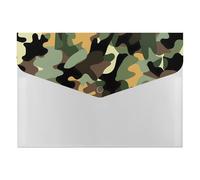 Lush Olive Brown Camo Expanding File Organizer, Multi-Pocket Accordion Folder, Document Storage and Office Supplies