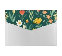 Lush Orange Yellow Blooms Expanding File Organizer, Multi-Pocket Accordion Folder, Document Storage and Office Supplies
