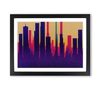 Lush Skyline Architecture Abstract Framed Print | A3 Black Framed Wall Art | Ready to Hang | Abstract Cityscape Picture | Living Room Bedroom Lounge Office