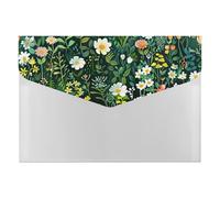 Lush White Green Cluster Expanding File Organizer, Multi-Pocket Accordion Folder, Document Storage and Office Supplies