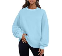 LUSHAasd Sweatshirts for Women UK Crewneck Jumpers Pullover Tops Sweater Oversized Lightweight Hoodie with Pockets Ladis Long Sleeve Tops Autumn Winter Clothes