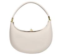 Lushandy PU Leather Crescent Bag and Women's Luna 4-in-1 Shoulder Bag, Half Moon Bag, Hobo Clutch, White, 11.0x6.1x3.5 inches