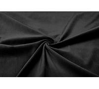 LushFabric Decor Velvet Fabric Soft Strong Stretch Velour Material - Home Decor, Curtains, Upholstery, Dress - 165cm Wide - Black (1 Metre)