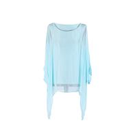 LushStyleUK Ladies Italian Plain Batwing Silk Tunic Top Women Lagenlook Top Plus Size
