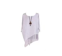 LushStyleUK New Ladies Italian Asymmetric Linen Tunic Top Women Lagenlook Top Plus Sizes