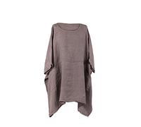 LushStyleUK New Ladies Italian Plus Size Plain Linen Tunic Top Women Lagenlook Top Plus Size