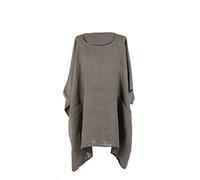 LushStyleUK New Ladies Italian Plus Size Plain Linen Tunic Top Women Lagenlook Top Plus Size