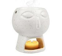 Lusiaina Oil Burner for Essential Oils Creative Ceramic Wax Melt Burner Home Bedroom Air Fresh Aromatherapy Lamp Aroma Accessories Freestanding Refreshment Candle Holder Wax Melt Burner Decoration