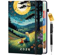Lusibaka 424 Pages Academic Diary 2026 A5 Week to View Work Diary from 2026 Diaries Student Teacher Planner Organiser 6 Pages Per Week Appointment Book for School (Girl's Back)