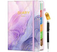 Lusibaka 424 Pages Academic Diary 2026 A5 Week to View Work Diary from 2026 Diaries Student Teacher Planner Organiser 6 Pages Per Week Appointment Book for School (Pink streamers)