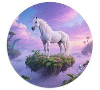 Lusitano 1000pc Round Puzzle Depicting Horse, Designed to Test Wits, Lovely for Cosy Nooks And Sheltered Spots 1000pcs (67.5x67.5cm)