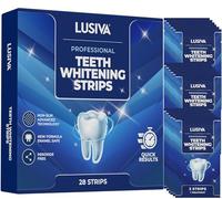LUSIVA Professional Teeth Whitening Strips 14 Treatments | Enamel Safe Whitener, Non-Sensitive Formula | Dentist Approved, Quick & Visible Whitening Results | Pack of 28 Strips + Mouth Opener Included