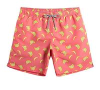 LUSKOPA Dissolving Swim Trunks Prank Shorts Funny Gift for Brother Boyfriend Bachelor Beach Party in The Swimming Pool, Banana Orange, S