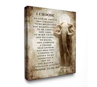 Luslya Christian Elephant Canvas Wall Art Motivational Elephant Picture Wall Decor Framed Inspirational Quotes Posters Home for Living Room Bedroom Bathroom Decoration 16x20 inch