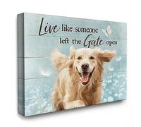 Luslya Golden Retriever Dog Wall Art Canvas Cute Dogs Bathroom Painting Wall Decor Framed Dog Farmhouse Poster Home for Living Room Bedroom Bathroom Decoration 16x24 inch