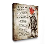 Luslya Japanese Samurai Wall Art Motivational Samurai Painting Wall Decor Framed Inspirational Quotes Posters Home for Living Room Bedroom Bathroom Decoration 16x20 inch