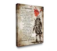 Luslya Japanese Samurai Wall Art Motivational Samurai Painting Wall Decor Framed Inspirational Quotes Posters Home for Living Room Bedroom Bathroom Decoration 12x16 inch