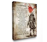 Luslya Japanese Samurai Wall Art Motivational Samurai Painting Wall Decor Framed Inspirational Quotes Posters Home for Living Room Bedroom Bathroom Decoration 16x24 inch