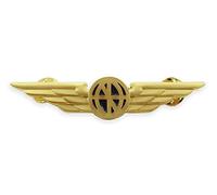 Luso Aviation Pilot Wings Aviator's Uniform Shirt Lapel Pin, One Size, Metal, no gemstone