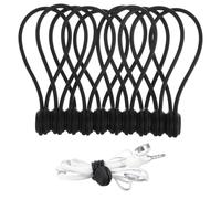Lusofie 10 PCS Magnetic Cable Ties Reusable Silicone Magnetic Cord Ties Cable Organizer for Organizing, Bookmark Whiteboard Fridge Magnets
